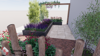 3D Tuinontwerp 100-200 m2 3D Basic 2